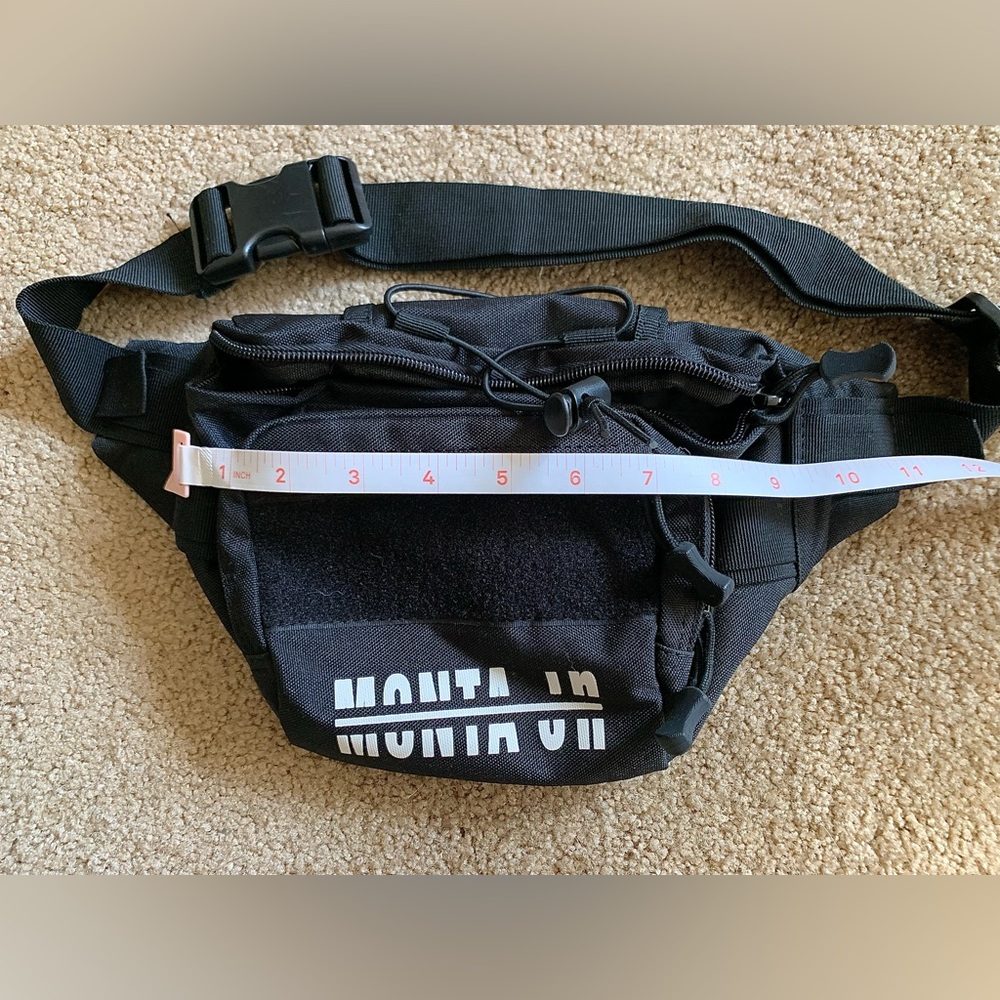 MONTA Street Soccer Men’s Black Cross Body Waist Bag Adjustable NWOT - Picture 9 of 10